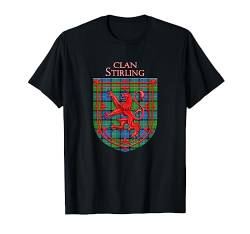 Stirling Tartan Schottischer karierter Löwe T-Shirt von Scottish Tartan Family Celtic Plaids
