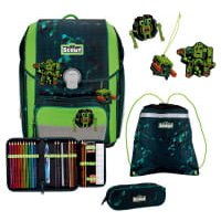 Scout Genius Schulranzen-Set 4tlg Cubes von Scout