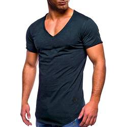 Herren T-Shirt Klassischer Rundhals Kurzarm Fashion Vintage Bedrucktes Shirts Sommer Freizeithemd Basic Regular Fit Crew Neck Kurzarmshirt Dünne Atmungsaktivität Männer T-Shirts Herren Tshirt 3XL von Sdacndas