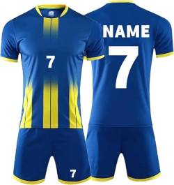 Benutzerdefiniert Trikot T-Shirt Shorts 2 Teiliges Set Jeder Name Nummer Team - Personalisiertes Fußballtrikot Kinders Erwachsene Fusstball Geschenke für Jungs von SeLcoA