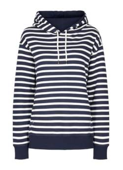 Sea Ranch Damen Marine Hoodie Streifen Kapuze Navy Gr.S, Gr.M, Gr.L, Gr.XL, Gr. XXL, Farbe:Navy/Ecru, Größe:L von Sea Ranch