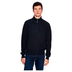 Sea Ranch Herren Windbreaker Pullover Troyer 100% Baumwolle Navy Weiß Gr.M, Gr.L, Gr.XL, Gr. XXL, GR.XXXL, Größe:M von Sea Ranch