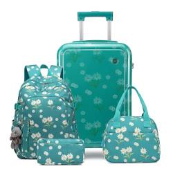 Sea choice Kinderkoffer mit Rucksack Set Handgepäck Leicht Hartschalenkoffer Trolley Jungen Mädchen Reisekoffer YKK Reiverschluss mit 4 Rollen TSA, 53x34x21cm von Sea choice