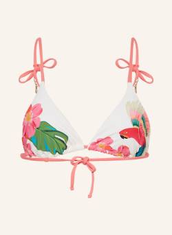 Seafolly Triangel-Bikini-Top Tropical Mit Schmuckperlen weiss von Seafolly