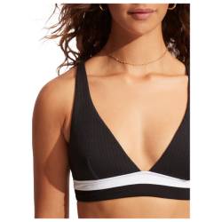 Seafolly - Women's Slice of Splice Spliced Bralette - Bikini-Top Gr 8 schwarz von Seafolly