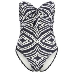 Seafolly - Women's Zanzibar Twist Tie Front One Piece - Badeanzug Gr 8 grau von Seafolly