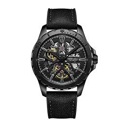 2022 Neue Möwenuhr Motorrad Serie Cool Street Style Skelett Mechanische Herrenuhr Herren Armbanduhr 6139HK, Schwarz von Seagull