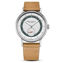 SEA-GULL Seagull Herren-Armbanduhr Bauhaus Automatikuhren mit versenktem Sub-Zifferblatt Licht Casual Armbanduhr für Herren, dunkelblau, Gurt von Seagull