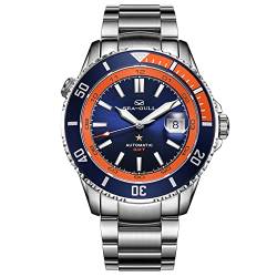 SEA-GULL Seagull Taucheruhr 2023 Die neueste mechanische Daving Watch Ocean Star Serie, Blaues Edelstahlband, Armband von Seagull