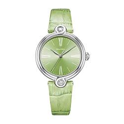 Seagull Damenuhr Zirkon Infinity Series Erschwingliche Luxus Mechanische Uhren für Frauen 1043L, Green von Seagull