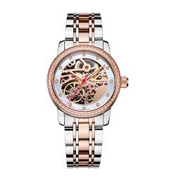 Seagull Mode Damen Armbanduhr Diamant Wasserdicht Automatisch Mechanische Damen Uhren mit Möwenwerk Geschenk von Seagull