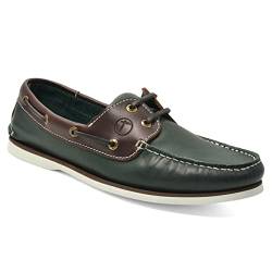 Seajure Herren Bootsschuhe Guayedra Grün und Braun Leder (eu_Footwear_Size_System, Adult, Numeric, medium, Numeric_44) von Seajure