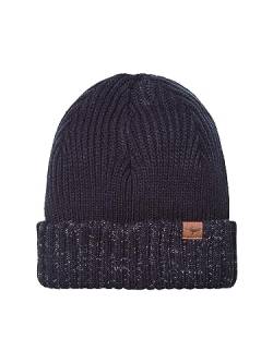 SEALSKINZ Unisex Bacton Kaltwetter-Strickmütze, wasserdicht, mit Rollbündchen Beanie Hat, Marineblau, 62 von SealSkinz