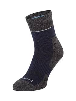 SEALSKINZ Morston Solo Allwetter-Socken, schnell trocknend, marineblau-graumeliert-cremefarben, Größe L von SealSkinz