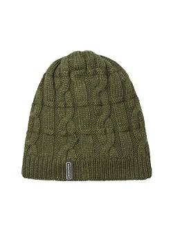 SEALSKINZ Unisex Blakeney Strickmütze für kaltes Wetter, mit Zopfmuster, wasserdicht Beanie Hat, Olivgrün, L/XL von SealSkinz