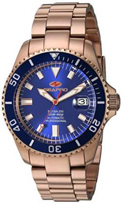 Seapro Herren Scuba 200 Automatik Edelstahl Armband Rosegold 22 Casual Watch (Modell: SP4324) von Seapro