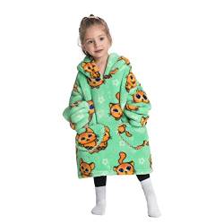 SearchI Tragbare Decke Hoodie für Kinder,Super Weiches Warmes und Bequemes Sherpa Hoodie Sweatshirt Blanket mit Tasche für kleine Mädchen und Jungen von SearchI