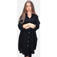 Seasons of April Hemdbluse Oversized Musselinbluse Jessy (1-tlg) Musselin Hemdbluse mit Knopfverschluss & Taschen 100% Baumwolle von Seasons of April