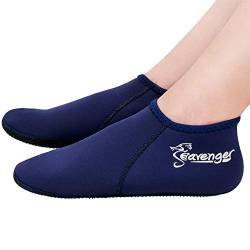 Seavenger Zephyr Neopren-Socken, 3 mm, für Tauchen, Schnorcheln, Schwimmen, Marineblau, Größe S von Seavenger