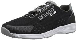 Sebago Men's Cyphon Sea Sport Boating Shoe, Black/Grey Textile, 8 M US von Sebago