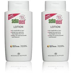 2 Stück Vorteilspack SEBAMED Lotion 400 ml für empfindliche und trockene Haut, für Männer und Frauen, fördert die natürliche Feuchtigkeit der Haut, Bodylotion für Damen und Herren, 2 x 400 ml von Sebamed