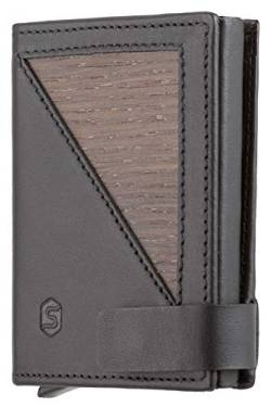 Sebastian Sturm Unisex Fin Reisezubehör- Brieftasche, schwarz, 9,5 cm x 7 cm x 2 cm von Sebastian Sturm
