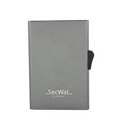 SecWal Unisex Reisezubehör-Brieftasche, Silber, 9,5x6,5x0,7cm von SecWal