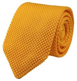 Herren Skinny Strickkrawatte Vintage Gemischtes Muster Casual 6,1 cm Krawatte – verschiedene Designs - Gelb - Einheitsgröße von Secdtie