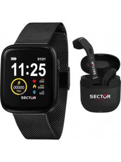 Sector 04 SMART 40 x 34,5 mm MESH BLK+EARPHONE von Sector