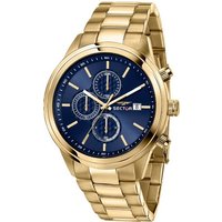 Sector Chronograph Sector Herren Armbanduhr Chrono, Herren Armbanduhr rund, (ca. 43mm), Edelstahlarmband gold, Fashion von Sector