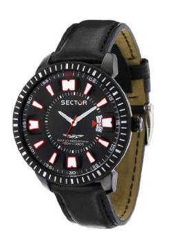 Sector Herren-Armbanduhr XL 400 Analog Leder R3251119003 von Sector