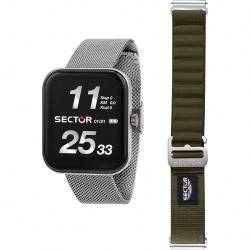 Sector R3253171502 S-03 Pro Light Smartwatch Silberfarben mit 2 Bändern von Sector