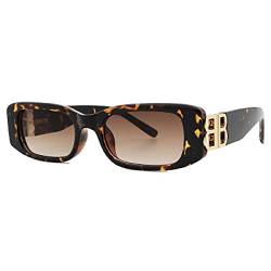 Secuos Sonnenbrille Neue Marke Frauen Sonnenbrille Bb Classic Fashion Herren Sonnenbrille Uv400 Reisesportplatz Retro Rechteck Sonnenbrille Leopard von Secuos