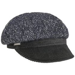 Seeberger Balena Ballonmütze Damencap Wollcap Wintercap Baker-Boy-Mütze (One Size - blau) von Seeberger