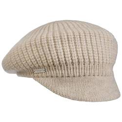 Seeberger Cashmere Ballonmütze Schirmmütze Schildmütze Strickcap (One Size - beige) von Seeberger