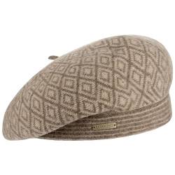 Seeberger Twotone Baske Walkmütze Wollbaske Baskenmütze Damenbaske Winterbaske (One Size - braun-beige) von Seeberger