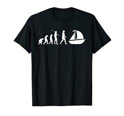Evolution Affe Mensch Segeln Boot Schiff Design T-Shirt von Seemann Seekapitän Segelboot Segeln Geschenke
