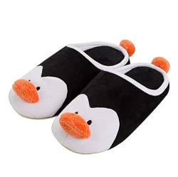 Seemehappy Pinguin Hausschuhe Damen, Memory Foam Hausschuhe Damen, Hausschuhe Kinder Junge, Gemütlich-35/36,Dame Pinguin von Seemehappy