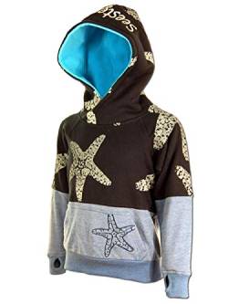 SEESTERN CHEN Kinder Kapuzen Sweat Shirt Kapuzen Pullover Hoody Sweater 92-152/1401 Blau 116 von Seestern Sportswear