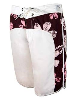 SEESTERN Damen Boardshorts Surfshorts Boardshort Surf Short Bade Shorts XS-XXXL /1723 Weiss 2XL von Seestern Sportswear