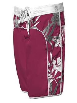 SEESTERN Damen Boardshorts Surfshorts Boardshort Surf Shorts Badehorts XS-4XL /2125 Bordeaux Bambus 3XL von Seestern Sportswear