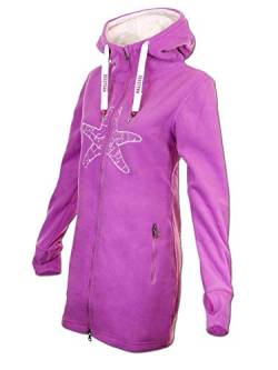 SEESTERN Damen Kapuzen Fleecejacke 2WegeZipper Fleecemantel Fleece Sweatj.XS-4XL /1426 Radiant Orchid S von Seestern Sportswear