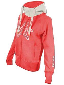 SEESTERN Damen Kapuzen Sweat Shirt Jacke Pullover Zip Hoody Sweater Gr.XS-3XL /1622 Sorbet M von Seestern Sportswear