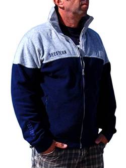 SEESTERN Herren Fleece Jacke mit Stehkragen Pullover Sweater Gr.S-XXL /2149 Blau-Grau XL von Seestern Sportswear