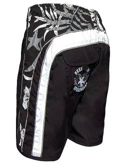 SEESTERN Herren Microstrech Boardshorts m.Gummizug hinten Surfshorts Boardshort Badehorts XS-3XL /2353 Schwarz L von Seestern Sportswear