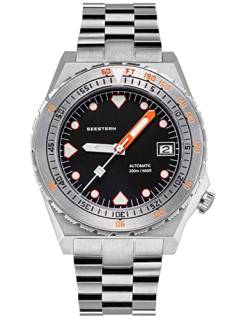 Seestern 40 mm SUB 600T LUME Datum 20ATM Bezel 200m Diver's Herren Sportuhr Sugess S407-600T.K, Schwarz von Seestern