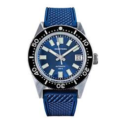 Seestern S404 Automatische Stahl Blau Datumsanzeige Silikon Taucher Uhr Herren von Seestern