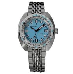 Seestern S406 Teal Blue Automatik Stahl Blau Datumsanzeige Herrenuhr von Seestern