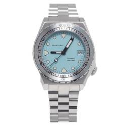 Seestern S407 Automatische Stahl Teal Blau Datumsanzeige Taucher Uhr Herren von Seestern