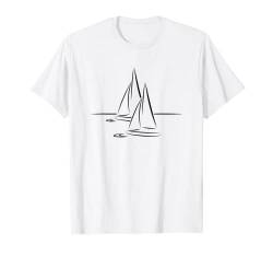 Segelboot auf Wasser T-shirt I Segler Boot Geschenkidee von Segeln T-Shirts & Geschenke